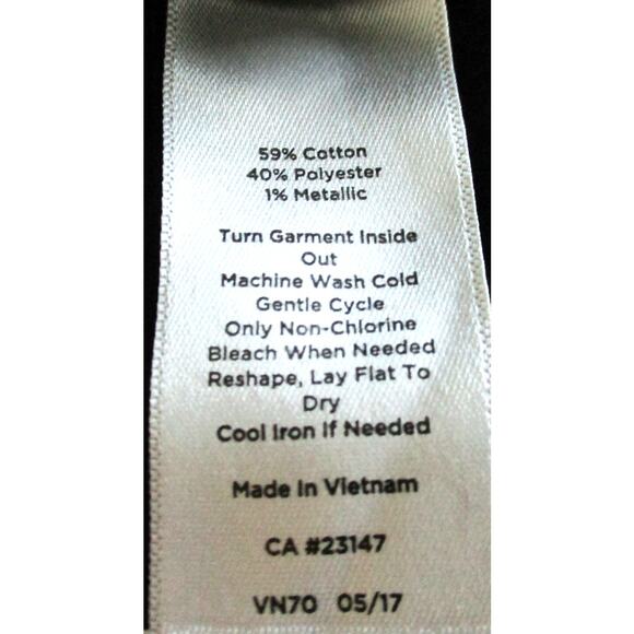 Talbots Women's Black 3/4 Sleeve Striped Pull Over Sweater Dress Size Small - Picture 8 of 9